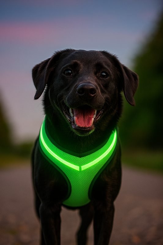 USB Rechargeable LED Dog Harness – Safe & Stylish Night Walks