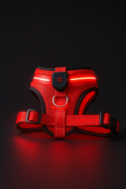 USB Rechargeable LED Dog Harness – Safe & Stylish Night Walks